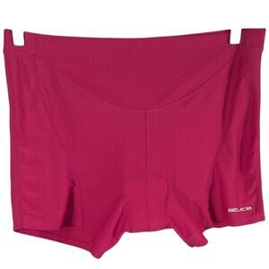 Souke Cycling Shorts Womens 3XL Pink Nylon Spandex Blend Padded Liner
